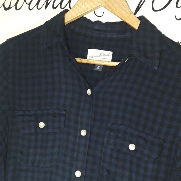 Cozy blue plaid Long Sleeve Drapey Shirt 🧥❄️☃️ - Picture 3 of 8